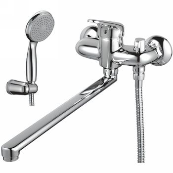 Смеситель для ванны Lemark Luna LM4117C универсальный Хром — фото 1, Смеситель для ванны