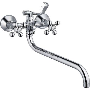 Смеситель для ванны Haiba HB2719 универсальный Хром — фото 1, Смеситель для ванны