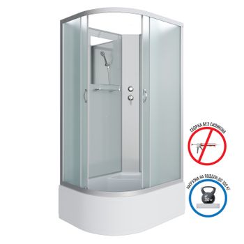 Душевая кабина Niagara Classic NG-2310-14RBK (120х80х200) высокий поддон(40см),стекло матовое,4 мест — фото 3, Душевые кабины