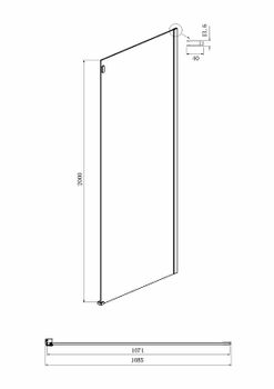 Душевой уголок Ambassador Benefit 160x110 19021105HX-110HX профиль Хром стекло прозрачное — фото 3, Прямоугольные душевые уголки