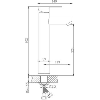Смеситель для раковины Haiba HB11801 Нержавеющая сталь — фото 2, Смесители для раковины