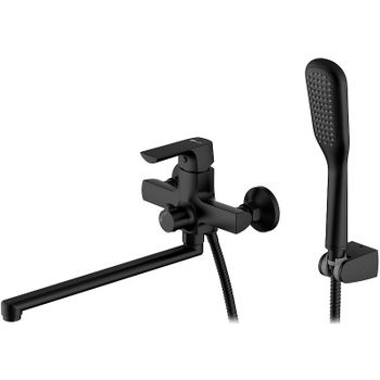 Смеситель для ванны Lemark Ursus LM7251BL универсальный Черный — фото 1, Смеситель для ванны