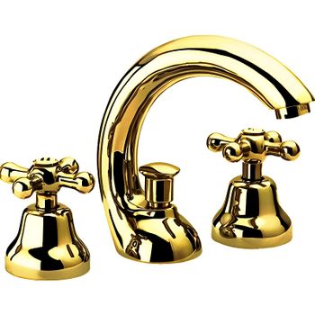 Смеситель для раковины Remer Liberty 11CLIDO Золото — фото 1, Смесители для раковины