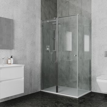 Душевой уголок Ambassador Nord 120х80 13011107 профиль Хром стекло прозрачное — фото 11, Прямоугольные душевые уголки