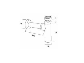 Товар: Сифон для раковины Margaroli 250CR Хром - фото 2 Сифон для раковины Margaroli 250CR Хром — фото 2, Сифоны для раковины