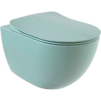 Унитаз Creavit Free FE322-11NY00E-0000 подвесной Зеленый нил без сиденья — фото 1, Подвесные унитазы