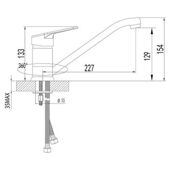 Смеситель для кухни Lemark Omega LM3104C Хром — фото 2, Смесители для кухни