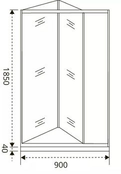 Душевая дверь Good Door Infinity SD-90-C-CH 90 профиль Хром стекло прозрачное — фото 3, Складные душевые двери