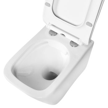 Унитаз подвесной безободковый AQUATEK ДЕЛЬТА 480 x 350 x 320 мм, тонкое сиденье с механизмом плавног — фото 10, Подвесные унитазы