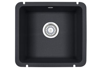 Granula-3601, ШВАРЦ (чёрный металлик), кухонная мойка, кварц — фото 1, Кухонные мойки