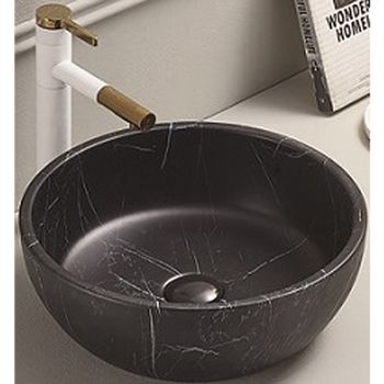 Раковина-чаша CeramaLux 41 C1111 Черная — фото 1, Раковины накладные