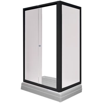 Душевой уголок Radomir Верчелли 120x80 L 1-03-6-1-0-0121 профиль Черный стекло матовое — фото 1, Прямоугольные душевые уголки