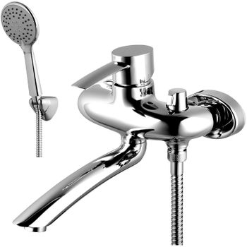 Смеситель для ванны Lemark Atlantiss LM3214C универсальный Хром — фото 1, Смеситель для ванны