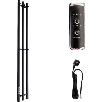 Электрический полотенцесушитель Маргроид Inaro 1200x120 Inaro-12012-1049-9005L левый Черный матовый — фото 1, Электрические полотенцесушители