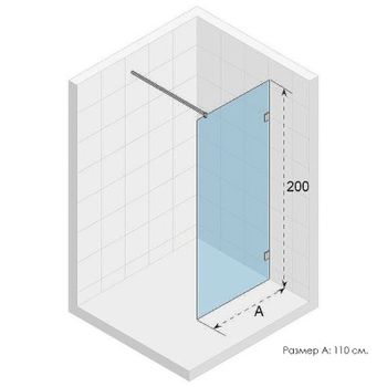 Душевая перегородка Riho SZ Scandic NXT  X400 110 G001116120 (GX00552C0) профиль Хром стекло прозрач — фото 2, Душевые перегородки