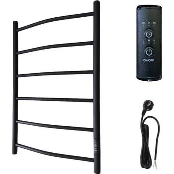 Электрический полотенцесушитель Маргроид Вид 4 800x500 04-8050-1049-9005R правый Черный матовый — фото 1, Электрические полотенцесушители