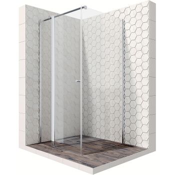 Душевой уголок Ambassador Nord 100х100 13011106 профиль Хром стекло прозрачное — фото 1, Квадратные душевые уголки