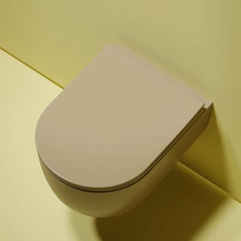 Унитаз Ceramicanova Modena Rimless CN6063MC подвесной Капучино матовый с сиденьем Микролифт — фото 9, Подвесные унитазы