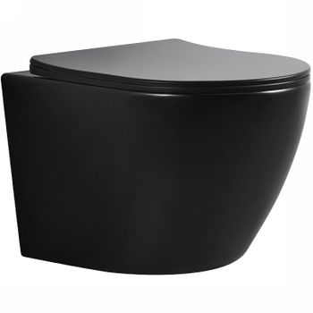 Унитаз Bond F01-108 подвесной Черный с сиденьем Микролифт — фото 15, Подвесные унитазы