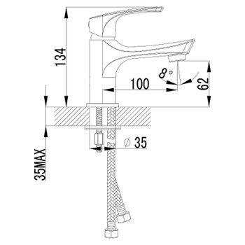 Смеситель для раковины Lemark Plus Shape LM1706C Хром — фото 2, Смесители для раковины