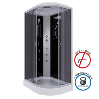 Душевая кабина Niagara Classic NG-3512-14LG (120х80х215) низкий поддон(13см),стекло тонированное,3 м — фото 3, Душевые кабины