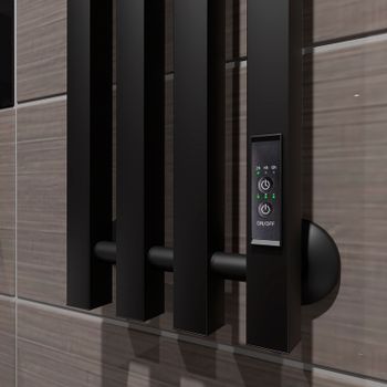 Электрический полотенцесушитель Маргроид Inaro профильный 1200x180 Inaro-12018-1081-9005R правый Чер — фото 5, Электрические полотенцесушители