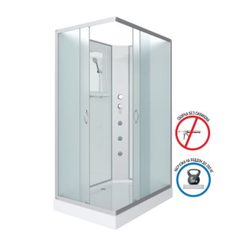 Душевая кабина Niagara Classic NG-43975-14QBKG (90х70х200) низкий поддон(13см),стекло матовое,3 мест — фото 2, Душевые кабины