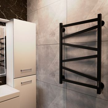 Электрический полотенцесушитель Маргроид Зигзаг профильный 800x500 Зигзаг-8050-1081-9005R правый Чер — фото 5, Электрические полотенцесушители