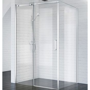 Душевой уголок BelBagno Acqua 150х80 ACQUA-AH-1-150/80-C-Cr профиль Хром стекло прозрачное — фото 1, Прямоугольные душевые уголки