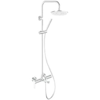 Душевая система Remer Class Line L34X7MMM20BO Белая матовая — фото 1, Душевые стойки