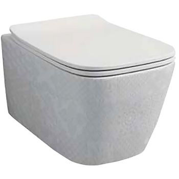 Унитаз Artceram A16 ASV003 01 86 подвесной Белый с декором Cementina — фото 1, Подвесные унитазы