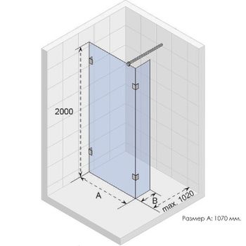 Душевая перегородка Riho SZ Scandic NXT X402 107 G001125120 (GX00762C0) профиль Хром стекло прозрачн — фото 2, Душевые перегородки