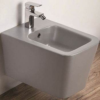 Биде CeramaLux 5370MH подвесное Светло-серое матовое — фото 1, Биде подвесные