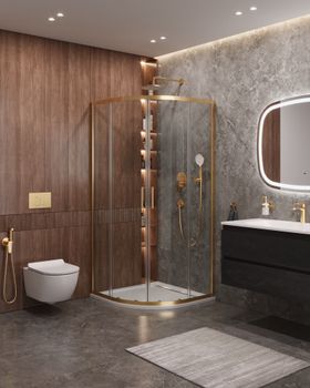 Душевой уголок CEZARES MOLVENO-R-2-90-C-BORO-IV — фото 1, Душевые уголки