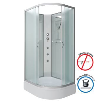 Душевая кабина Niagara Classic NG-33294-14LBKG (120х90х200) средний поддон(26см),стекло матовое,4 ме — фото 3, Душевые кабины