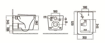 Унитаз CeramaLux 5170MW подвесной Белый матовый с сиденьем Микролифт — фото 2, Подвесные унитазы