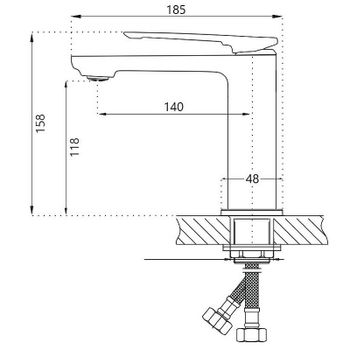 Смеситель для раковины Haiba HB10817 Хром — фото 2, Смесители для раковины