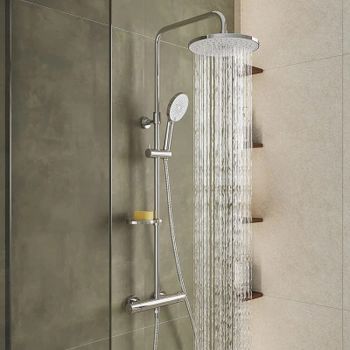 Душевая система Milardo Ideal Spa ILSSBTHM89 с термостатом Хром — фото 2, Душевые стойки