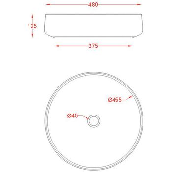 Раковина-чаша Artceram Cognac 48 COL002 16 00 Blu zaffiro — фото 2, Раковины накладные