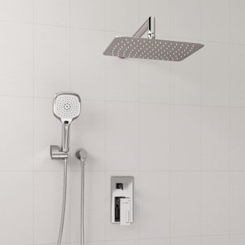 A16069 Встраиваемый комплект для душа с верхней душевой насадкой и лейкой — фото 1, Встраиваемые душевые комплекты