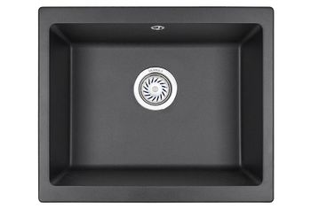 Granula-5551, ЧЁРНЫЙ, кухонная мойка, кварц — фото 1, Кухонные мойки