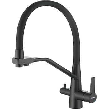 Смеситель для кухни Haiba HB76822-7 Черный матовый — фото 1, Смесители для кухни