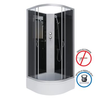 Душевая кабина Niagara Classic NG-3501-14BK (90х90х200) средний поддон(26см),стекло тонированное,4 м — фото 2, Душевые кабины