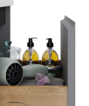 Тумба Luxury, 55 см, подвесная, 1 ящик, серый базальт — фото 11, Тумбы под раковину