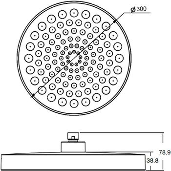 Верхний душ AQUAme AQM8601CR Хром — фото 2, Верхние души