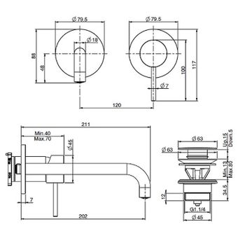 Смеситель для раковины Fima Carlo Frattini Spillo Up F3051NLX9NS Черный матовый — фото 2, Смесители для раковины