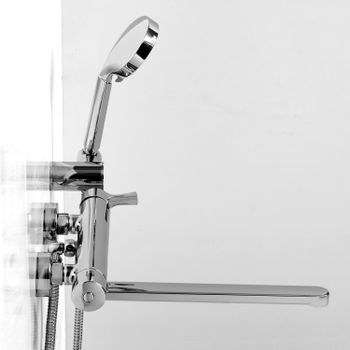 Berkel 4802L Смеситель для ванны с длинным изливом — фото 6, Смеситель для ванны