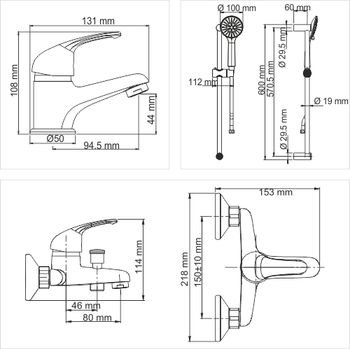 A31011 Комплект для ванной 3 в 1 — фото 9, Готовые комплекты для ванной комнаты