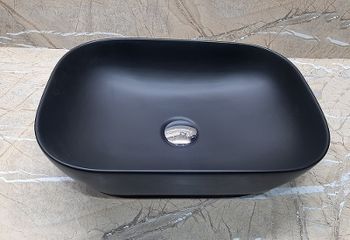 Раковина-чаша CeramaLux 45 78105MB Черная матовая — фото 1, Раковины накладные