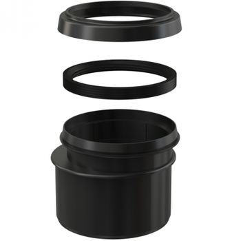 Переходник для выпускного патрубка Alcaplast M907 Черный — фото 1, Прочие комплектующие для слива и канализации